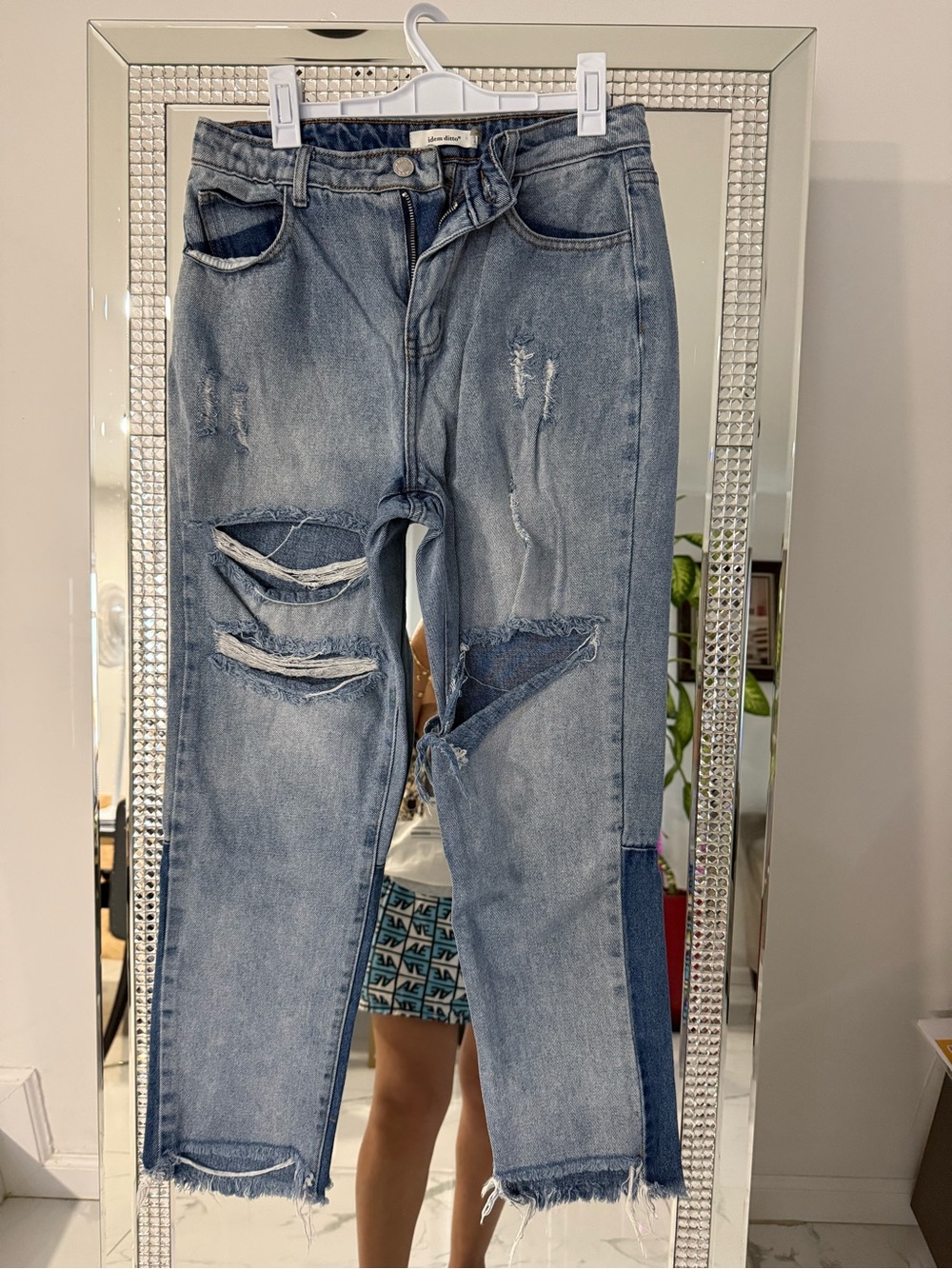 Women’s Light Blue Ripped Boyfriend Jeans